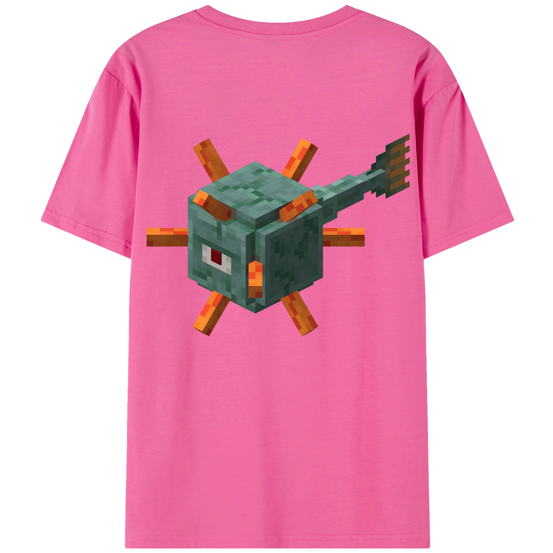 （画像用） マインクラフト ブロックの世界 Minecraft MC Block world レディース半袖Tシャツ(バックプリント)